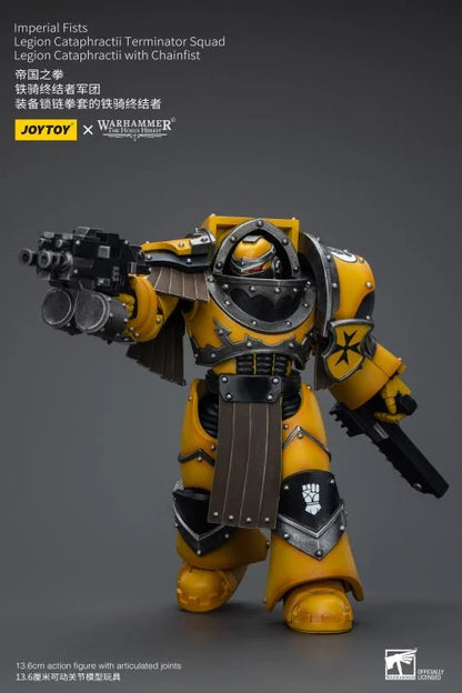 Warhammer: The Horus Heresy Imperial Fists Legion Cataphractii Terminator Squad Legion Cataphractii with Chainfist 1/18 Scale Action Figure
