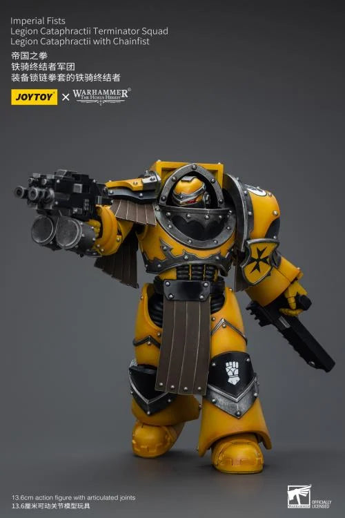 Warhammer: The Horus Heresy Imperial Fists Legion Cataphractii Terminator Squad Legion Cataphractii with Chainfist 1/18 Scale Action Figure