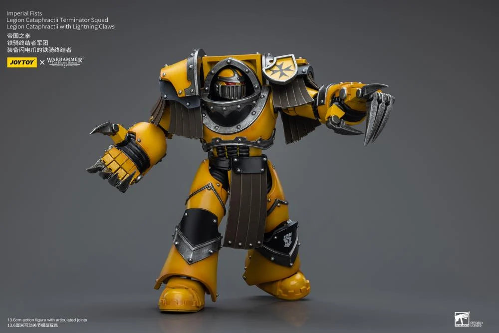 Warhammer: The Horus Heresy Imperial Fists Legion Cataphractii Terminator Squad Legion Cataphractii with Lightning Claws 1/18 Scale Action Figure