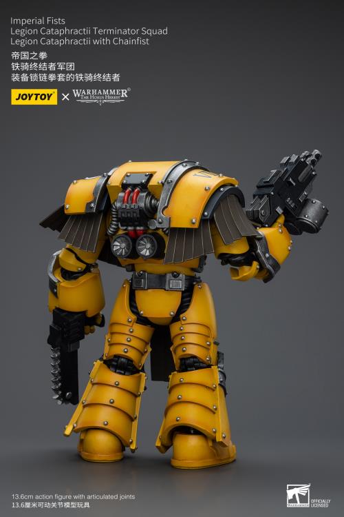 Warhammer: The Horus Heresy Imperial Fists Legion Cataphractii Terminator Squad Legion Cataphractii with Chainfist 1/18 Scale Action Figure