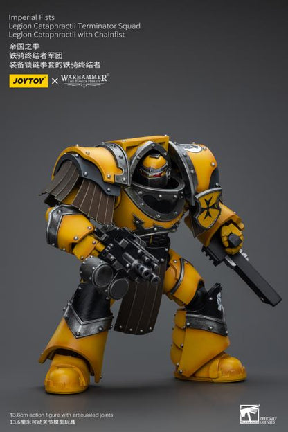 Warhammer: The Horus Heresy Imperial Fists Legion Cataphractii Terminator Squad Legion Cataphractii with Chainfist 1/18 Scale Action Figure