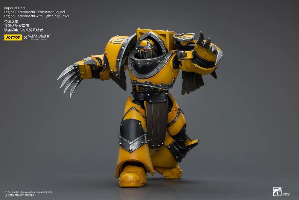 Warhammer: The Horus Heresy Imperial Fists Legion Cataphractii Terminator Squad Legion Cataphractii with Lightning Claws 1/18 Scale Action Figure