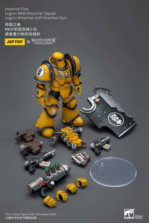 Warhammer: The Horus Heresy Imperial Fists Legion MkIII Breacher Squad Legion Breacher with Graviton Gun 1/18 Scale Action Figure