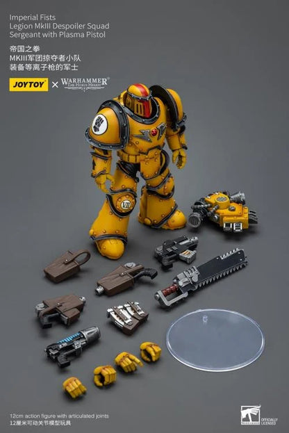 Warhammer: The Horus Heresy Imperial Fists Legion MkIII Despoiler Squad Sergeant with Plasma Pistol 1/18 Scale Action Figure