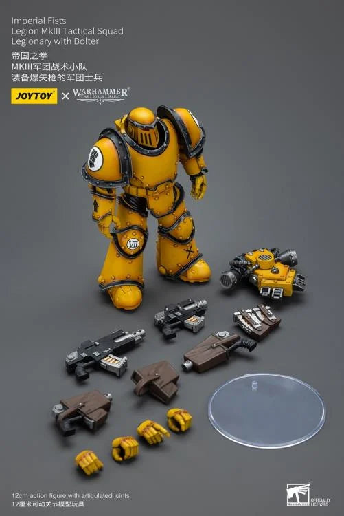 Warhammer: The Horus Heresy Imperial Fists Legion MkIII Tactical Squad Legionary with Bolter 1/18 Scale Action Figure