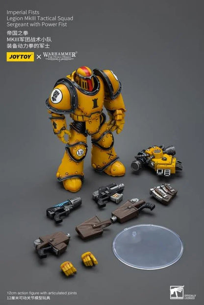 Warhammer: The Horus Heresy Imperial Fists Legion MkIII Tactical Squad Sergeant with Power Fist 1/18 Scale Action Figure
