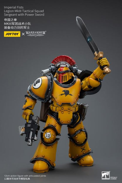Warhammer: The Horus Heresy Imperial Fists Legion MkIII Tactical Squad Sergeant with Power Sword 1/18 Scale Action Figure