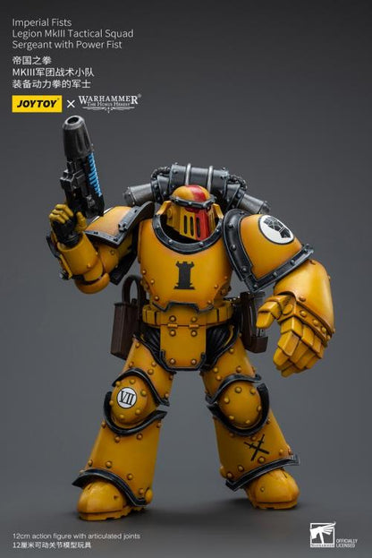 Warhammer: The Horus Heresy Imperial Fists Legion MkIII Tactical Squad Sergeant with Power Fist 1/18 Scale Action Figure