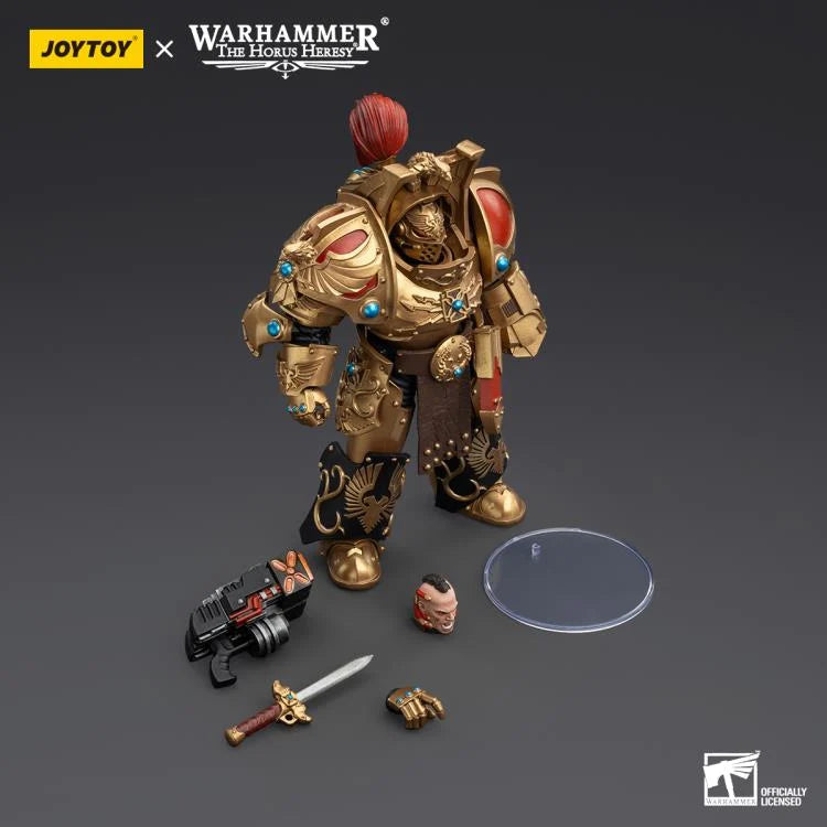 Warhammer: The Horus Heresy Legio Custodes Aquilon Terminator Squad Aquilon with Twin-Linked Adrathic Destructor 1/18 Scale Action Figure