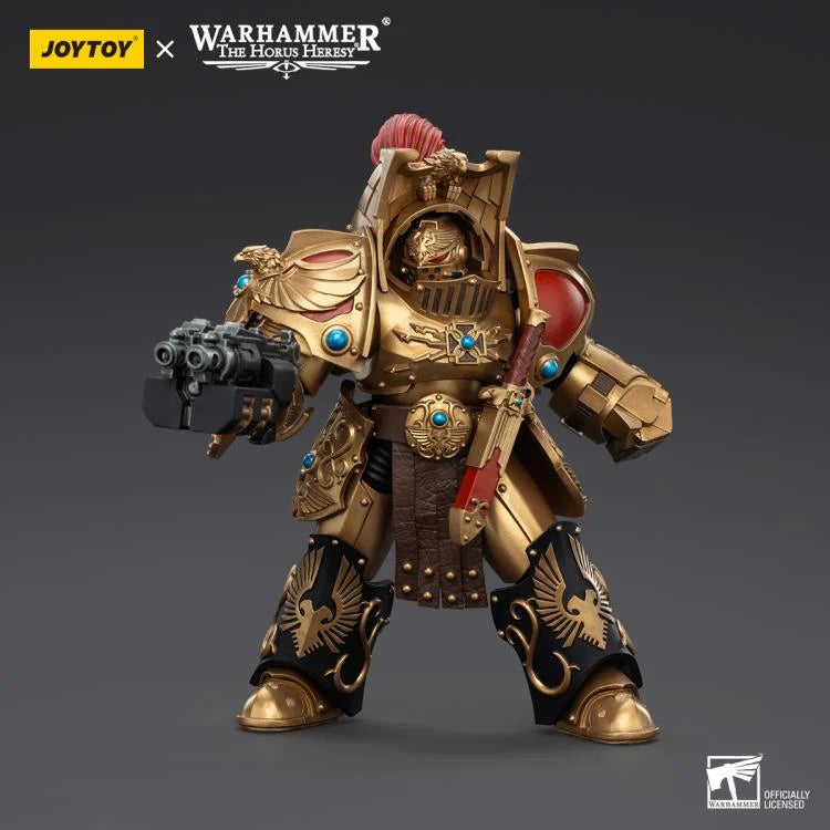 Warhammer: The Horus Heresy Legio Custodes Aquilon Terminator Squad Aquilon with Lastrum Storm Bolter 1/18 Scale Action Figure