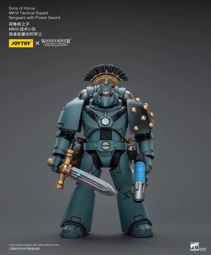 MKVI Tactical Squad Sergeant with Power Sword Warhammer: The Horus Heresy Sons of Horus 1/18 Scale Action Figure