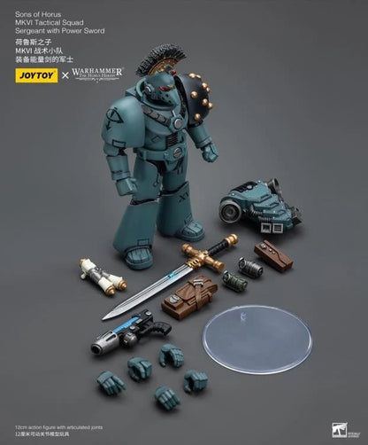 MKVI Tactical Squad Sergeant with Power Sword Warhammer: The Horus Heresy Sons of Horus 1/18 Scale Action Figure