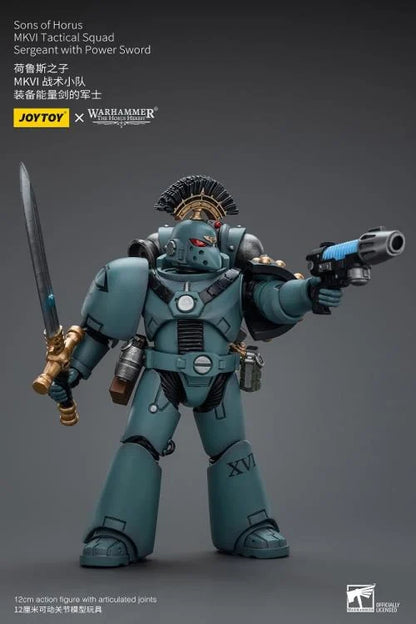 MKVI Tactical Squad Sergeant with Power Sword Warhammer: The Horus Heresy Sons of Horus 1/18 Scale Action Figure