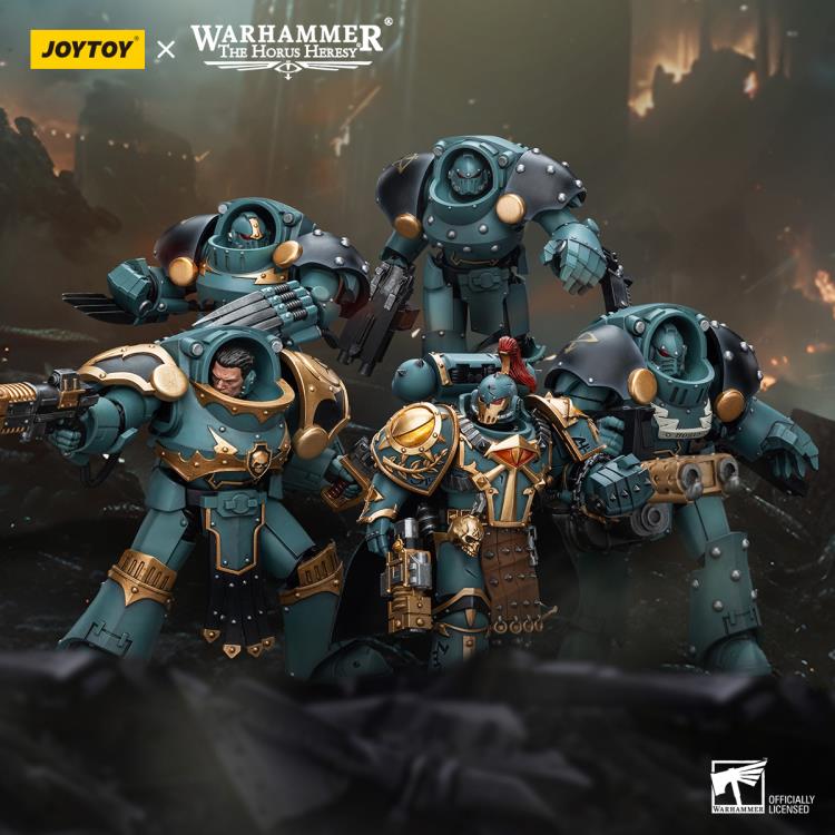 Tartaros Terminator Squad Terminator with Heavy Flamer and Chainfist Warhammer: The Horus Heresy Sons of Horus 1/18 Scale Action Figure