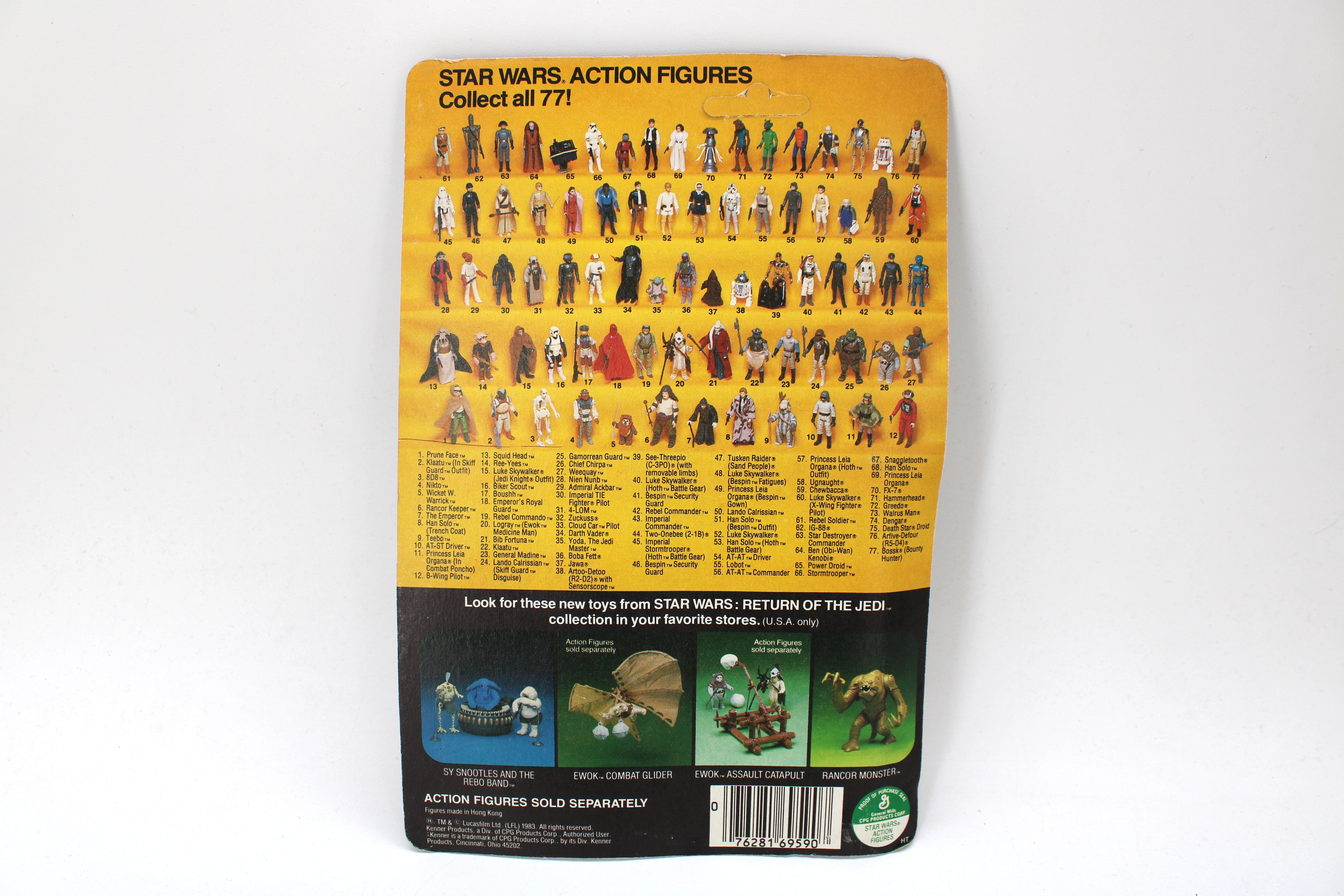 Star Wars Return of the Jedi Weequay Action Figure – 77 Card Back (1983 Kenner) - view 2