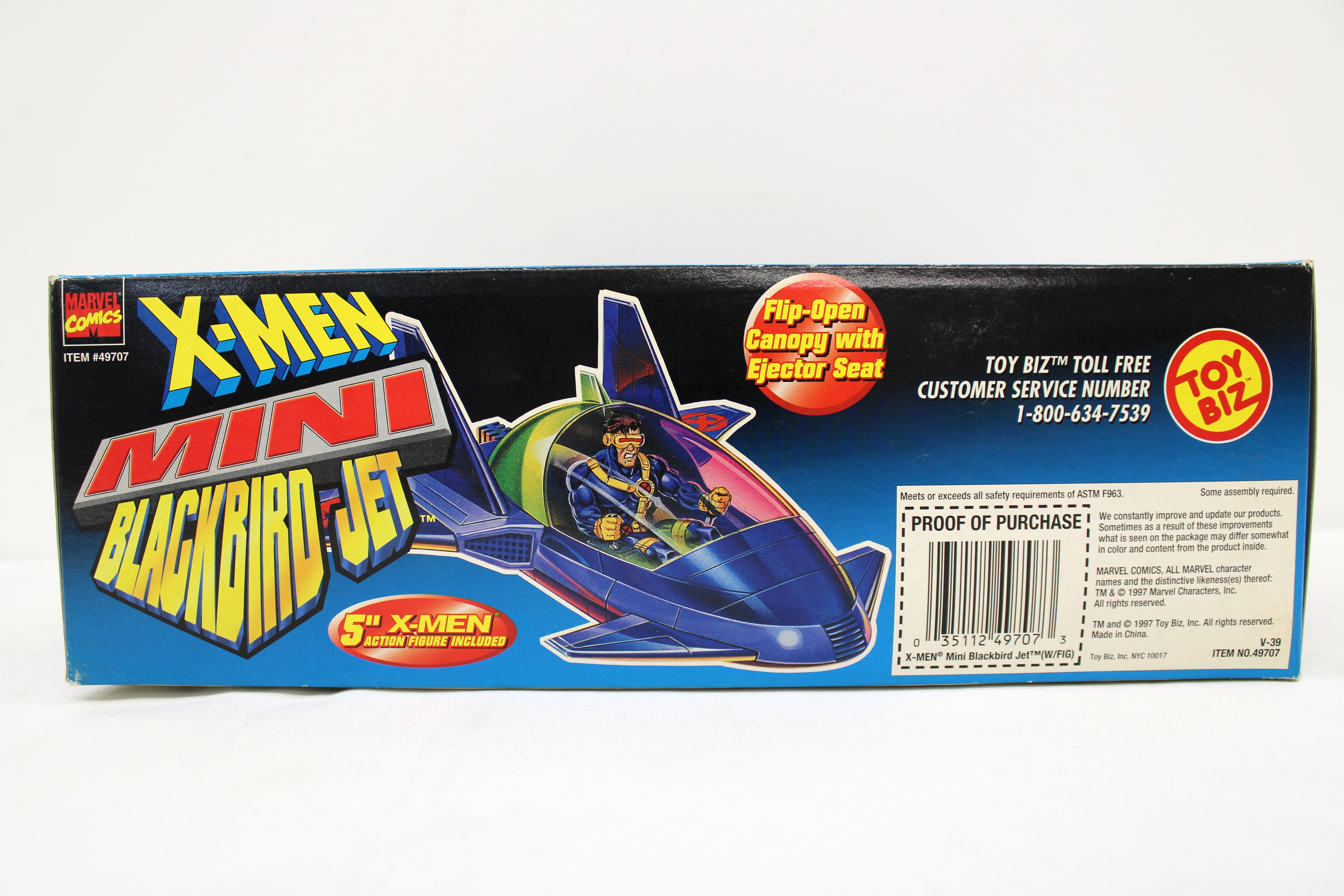 Marvel Comics X-Men Mini Blackbird Jet with Cyclops Figure (1997 Toy Biz) - view 6