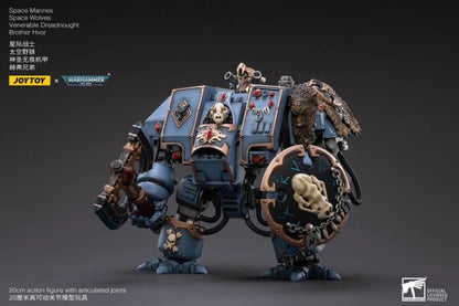 Warhammer 40K - Space Marines Space Wolves Venerable Dreadnought Brother Hvor 1/18 Scale Figure