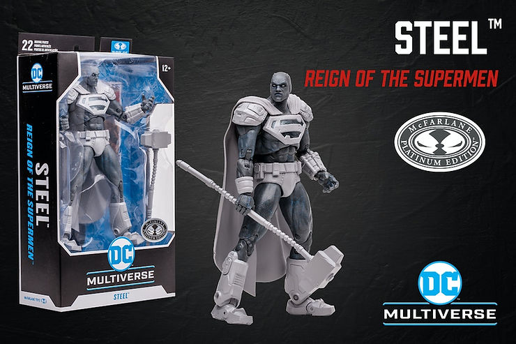 DC Multiverse - Reign of the Supermen Steel Action Figure (Platinum Edition)
