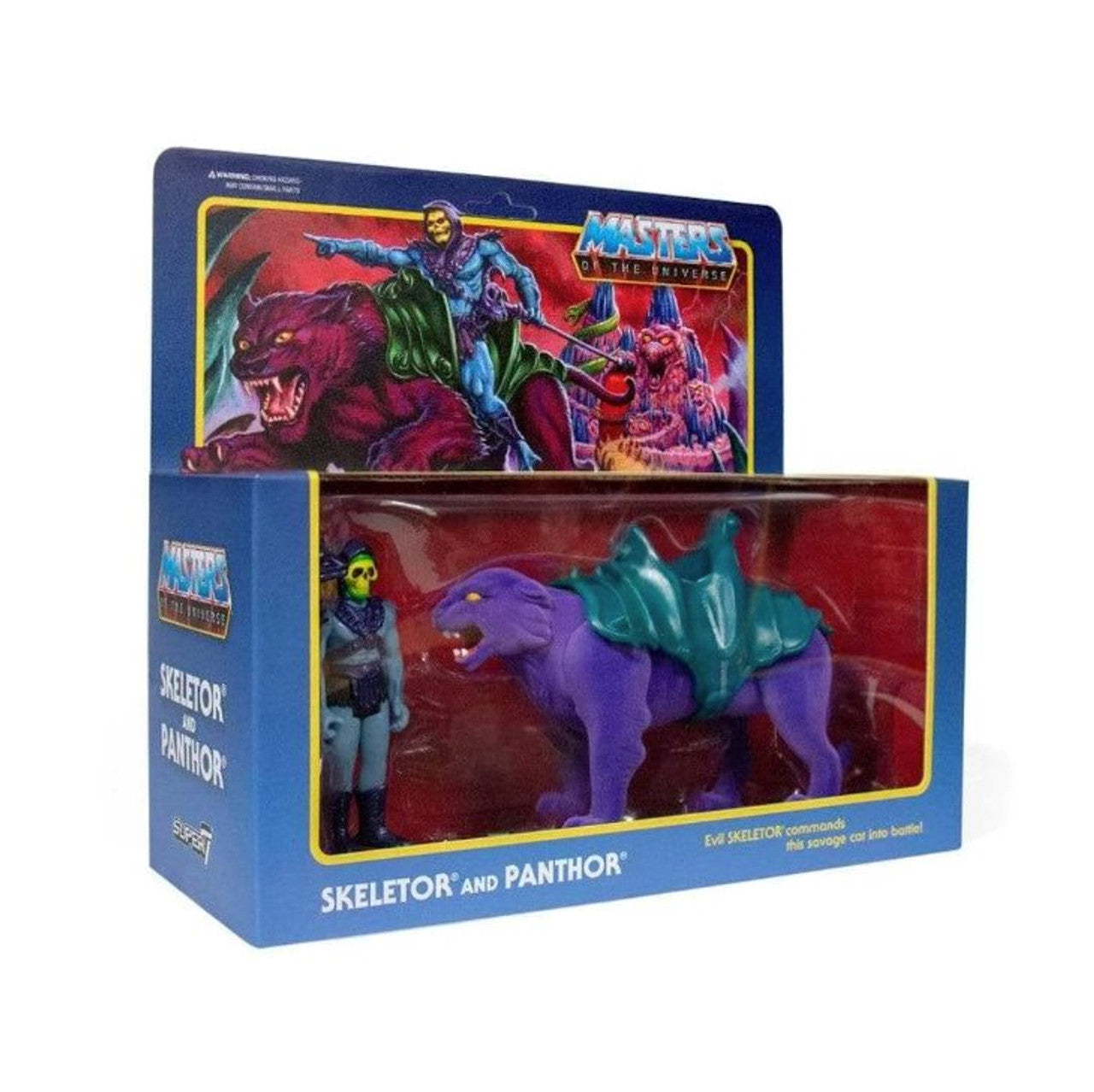 Masters Of The Universe ReAction - Super7 Skeletor & Panthor  Figures