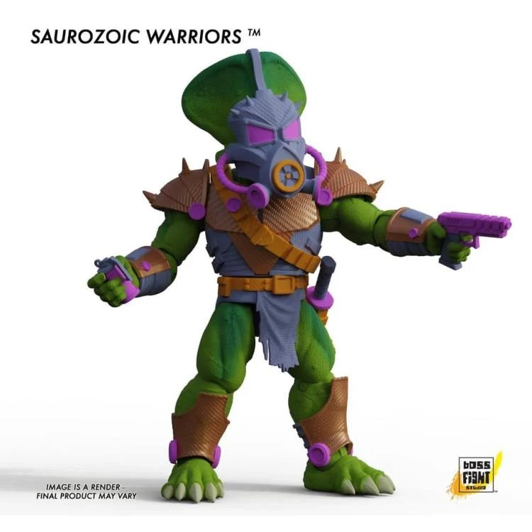 Saurozoic Warriors - Ceratopsian Guard Figure