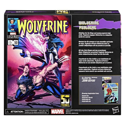 Wolverine 50th Anniversary Marvel Legends - Wolverine and Psylocke Two-Pack