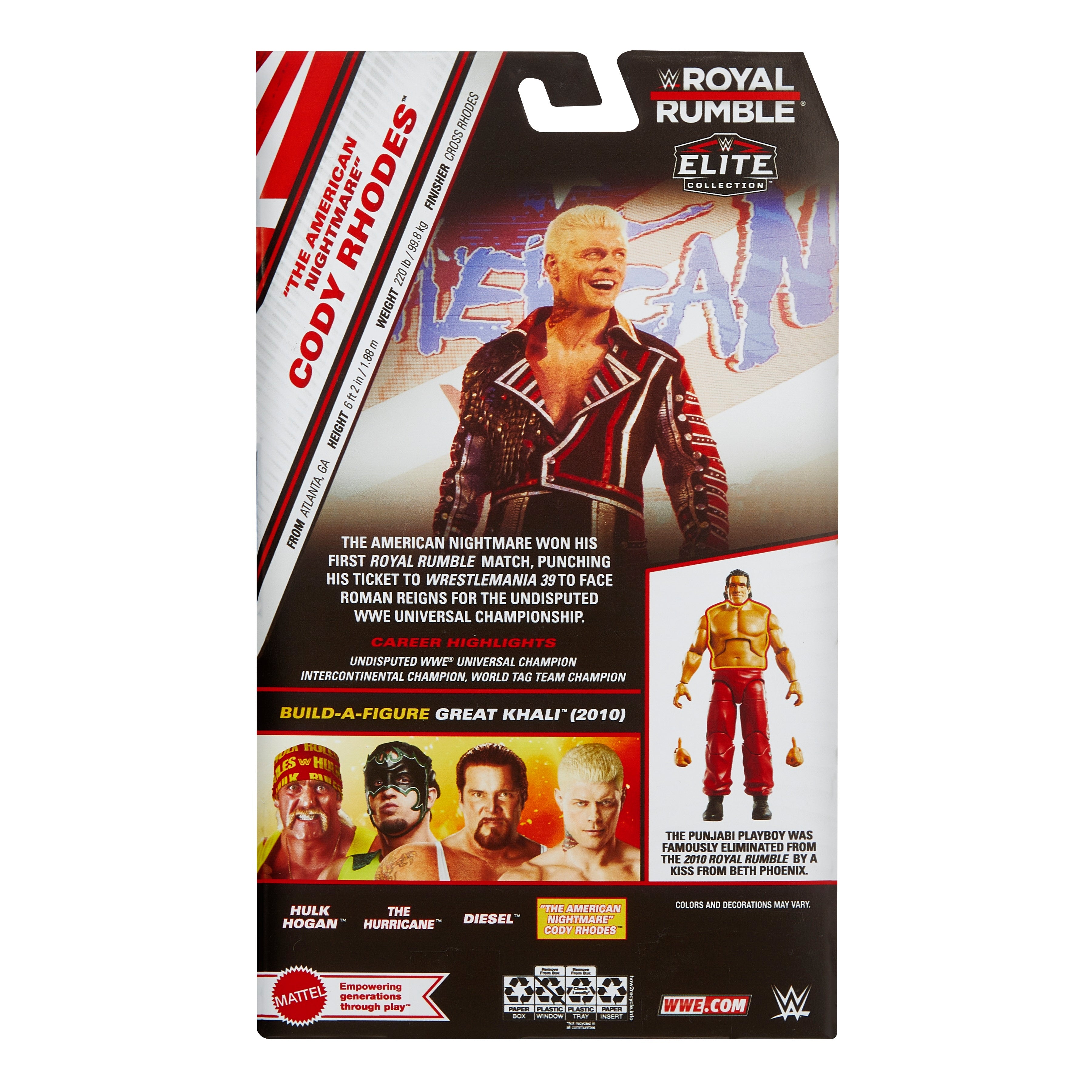 WWE Royal Rumble - Elite Collection Cody Rhodes (Great Khali BAF)