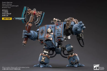 Warhammer 40K - Space Marines Space Wolves Venerable Dreadnought Brother Hvor 1/18 Scale Figure