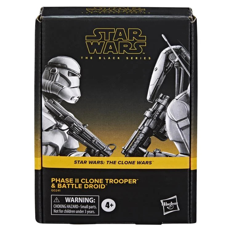 Clone Trooper & Battle Droid Two-Pack Star Wars: The Black Series Phase II The Clone Wars