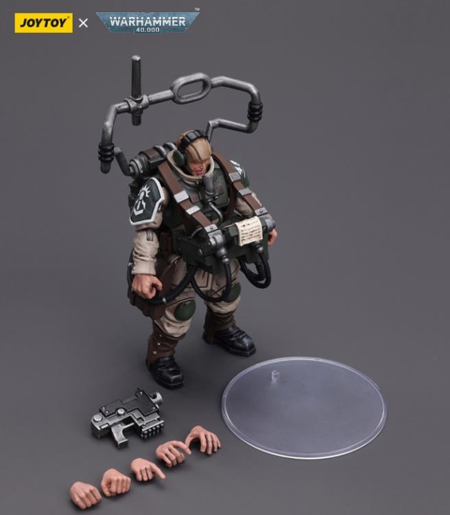 JOYTOY Warhammer 40k - Astra Militarum Cadian Command Squad Veteran with Master Vox