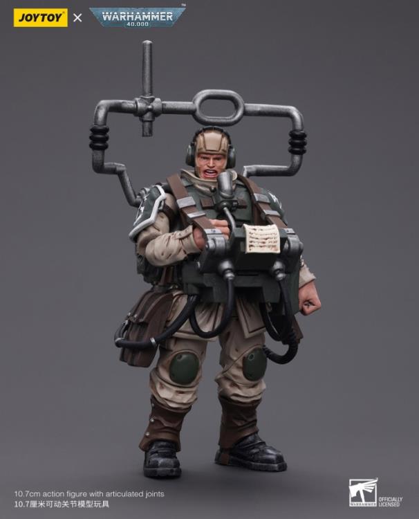 JOYTOY Warhammer 40k - Astra Militarum Cadian Command Squad Veteran with Master Vox