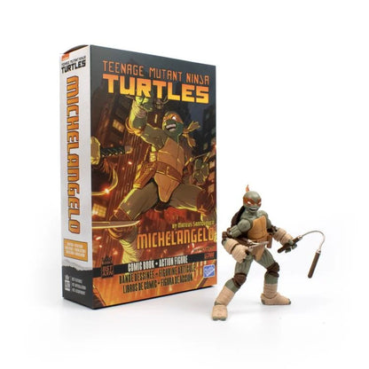 Teenage Mutant Ninja Turtles - BST AXN Michelangelo (Ver. 2) Figure & Comic Set