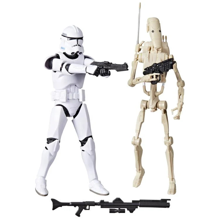 Clone Trooper & Battle Droid Two-Pack Star Wars: The Black Series Phase II The Clone Wars