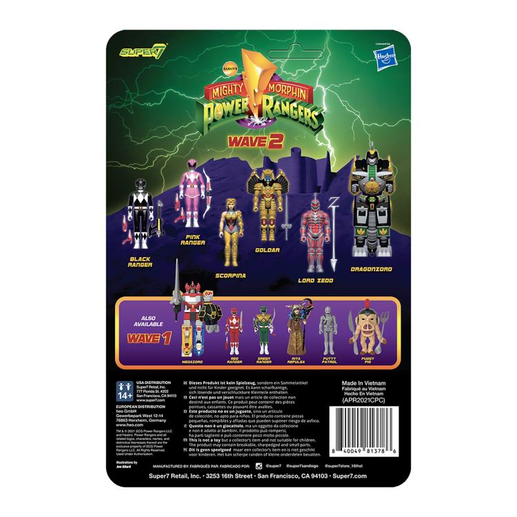 Mighty Morphin Power Rangers ReAction - Black Ranger Figure