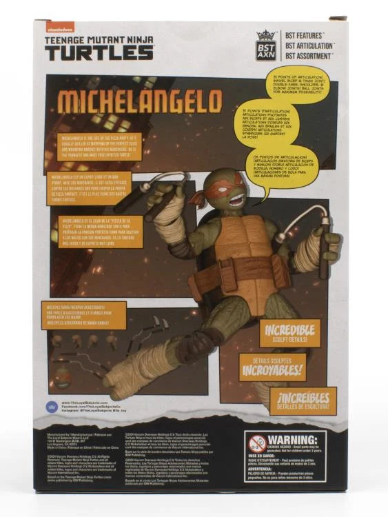 Teenage Mutant Ninja Turtles - BST AXN Michelangelo (Ver. 2) Figure & Comic Set