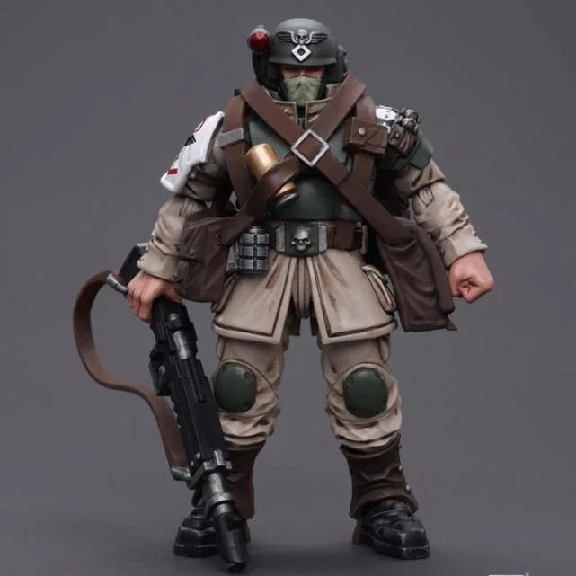 JOYTOY Warhammer 40k - Astra Militarum Cadian Command Squad Veteran with Medi-pack