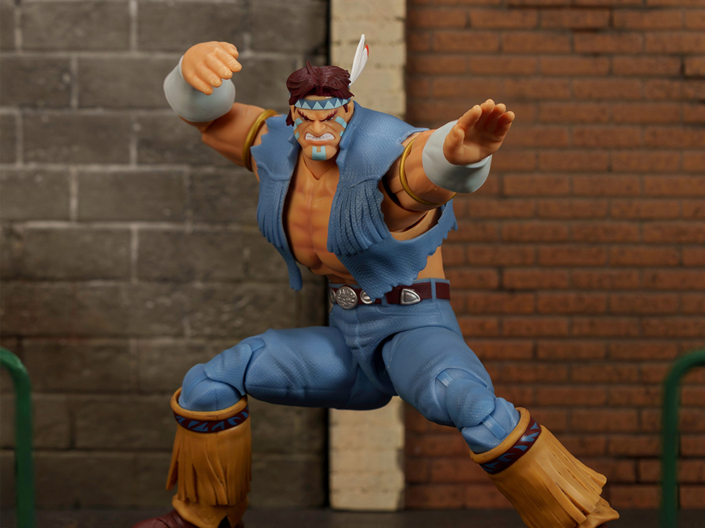 T. Hawk Ultra Street Fighter II 1/12 Scale Figure — Dynamic Attack Pose Close-Up