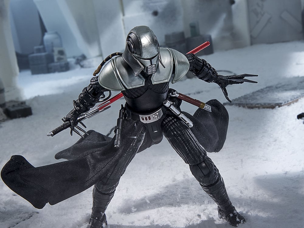 Lord Starkiller Black Series 6-Inch Figure — Articulation Pose Dual Lightsabers Snow Scene