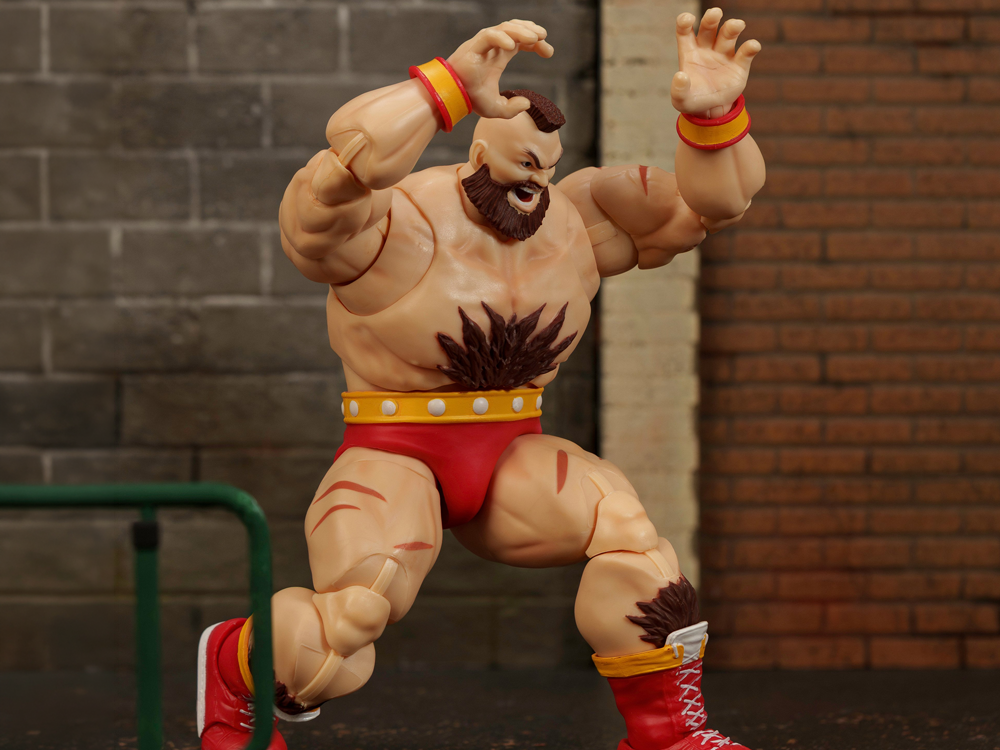 Zangief Ultra Street Fighter II 1/12 Scale Figure — Dynamic Attack Pose Close-Up