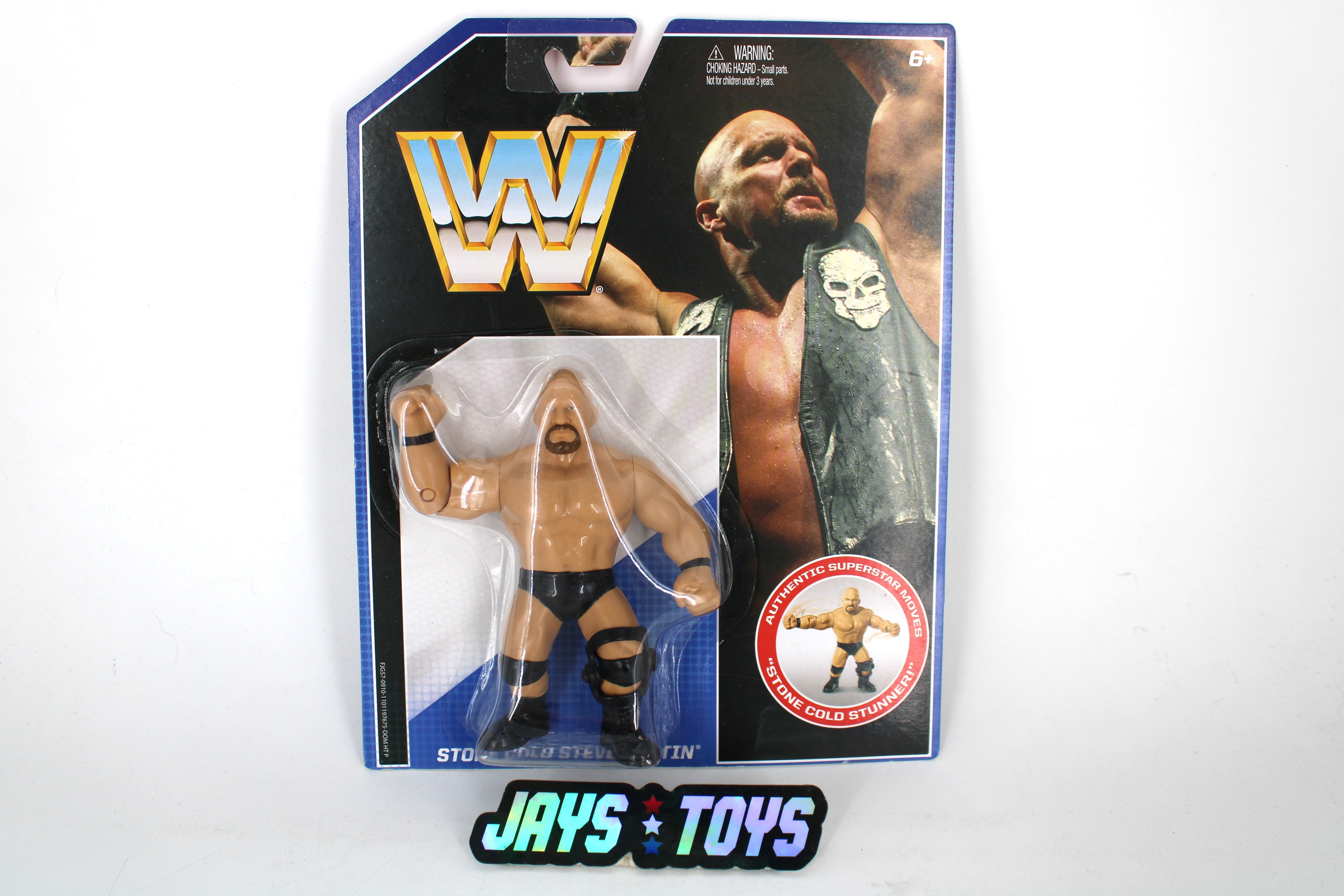 Stone Cold Steve Austin Mattel WWE Retro 2017 Carded Figure — Card Front