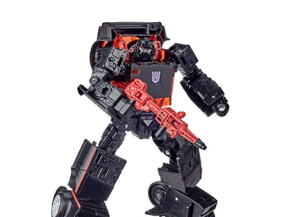 Decepticon Runabout Earthrise War for Cybertron 5.5-Inch Figure — Front View in Robot Mode Holding Blaster