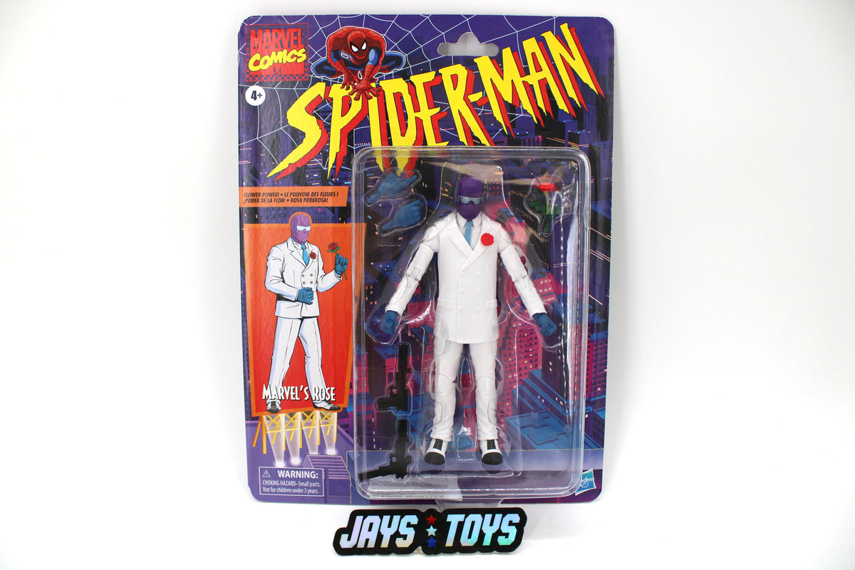Marvel's Rose Marvel Legends Retro Spider-Man Figure — Card Front