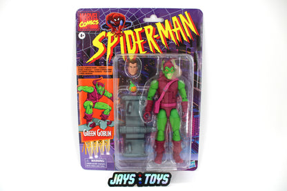 Green Goblin Marvel Legends Retro Spider-Man Wave 6-Inch Figure — Card Front