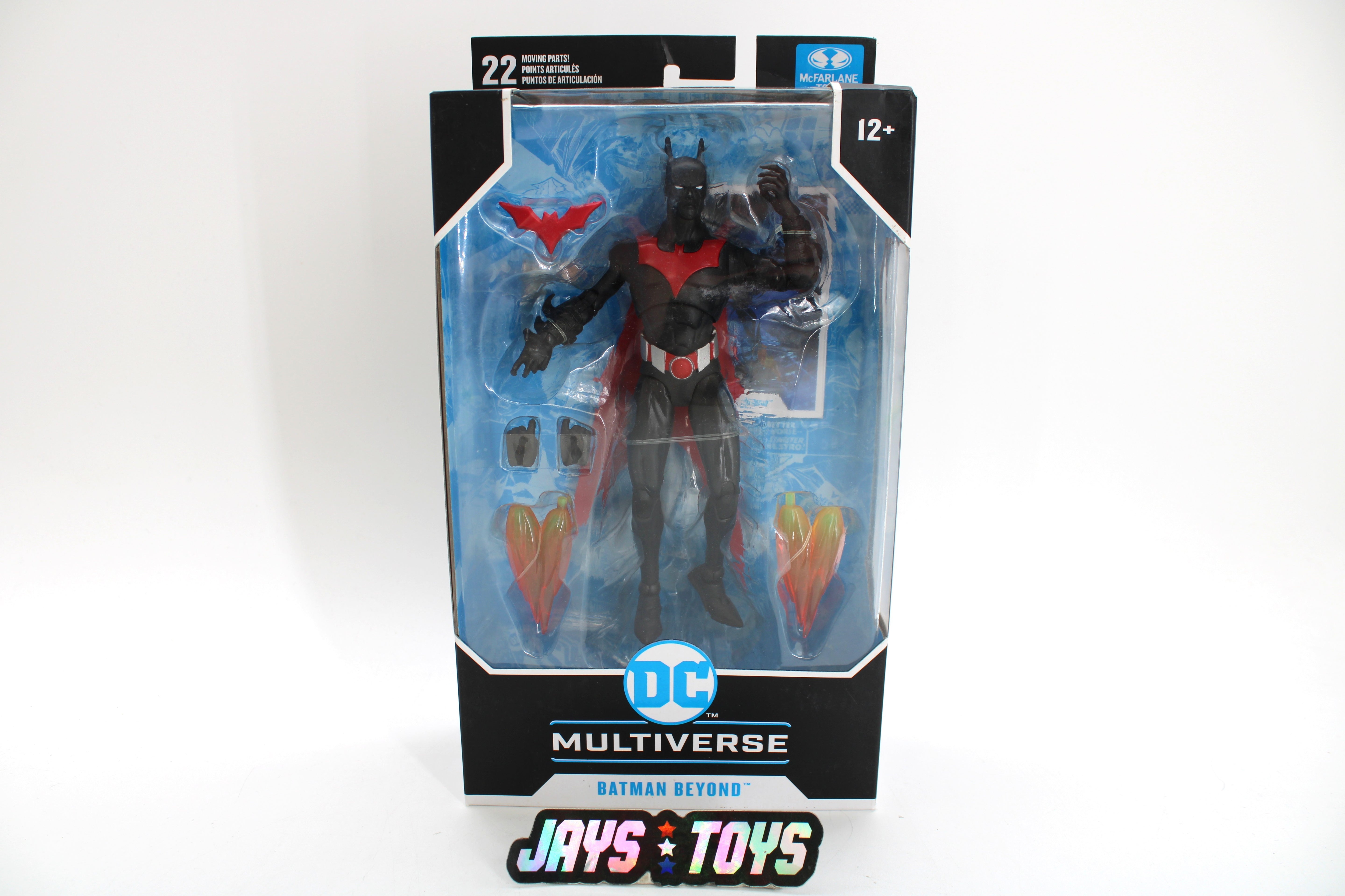 Batman Beyond DC Multiverse Figure — Card Front with Figure and Accessories Visible Through Blister