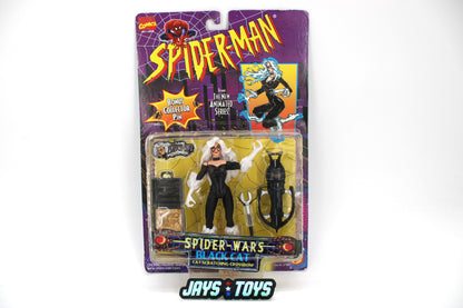 Black Cat Spider-Wars Toy Biz 1996 Carded Figure — Card Front