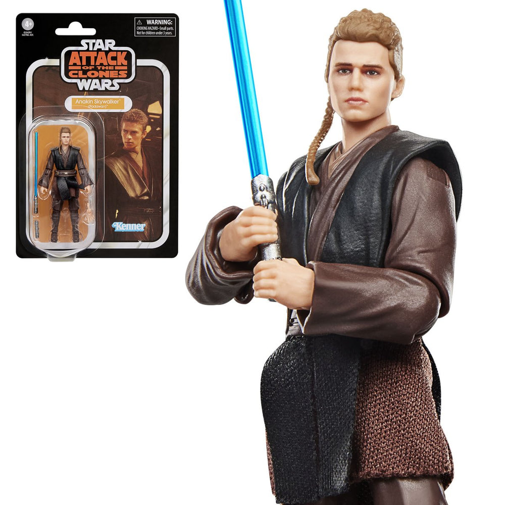 Anakin Skywalker Padawan Vintage Collection 3.75-Inch Figure — Card Front with Figure Close-Up