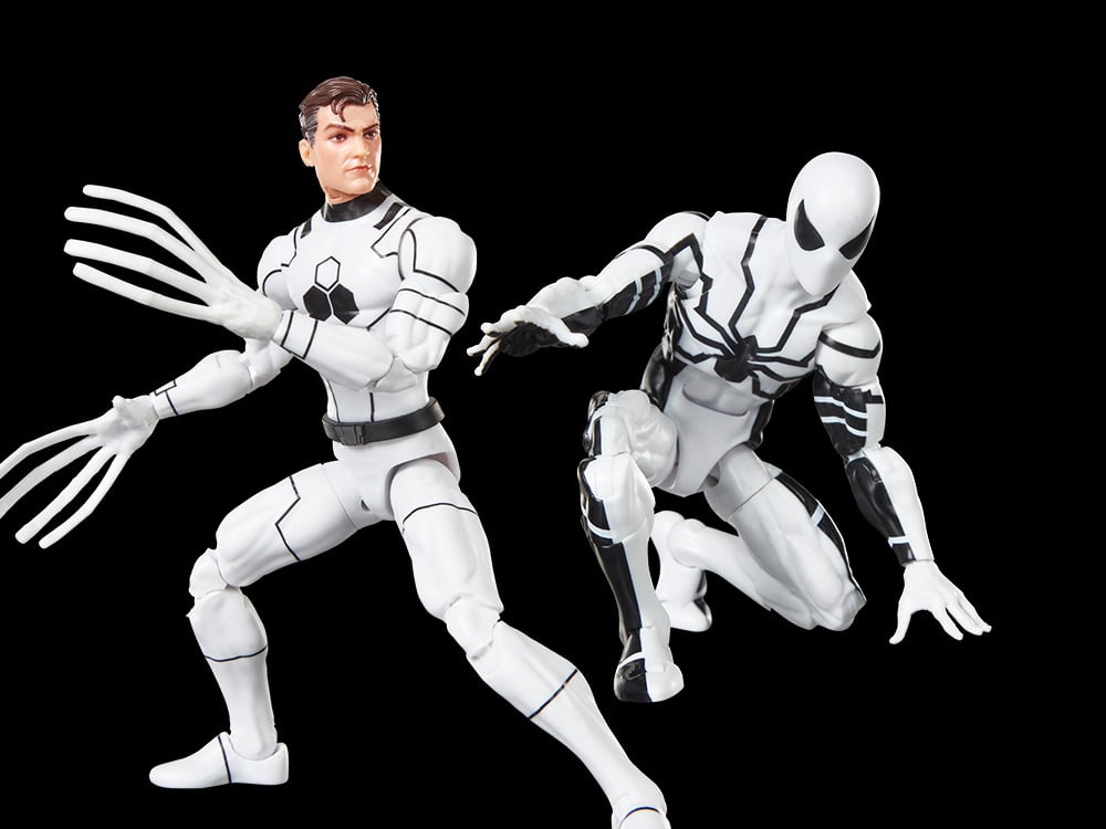 Future Foundation Marvel Legends Mister Fantastic with Stretching Finger Hands & Spider-Man — Articulation Pose
