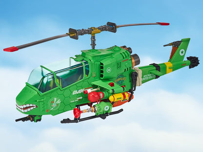 Turtle-Fly Copter TMNT x G.I. Joe 20.5-Inch Vehicle — Front View Against Sky Background