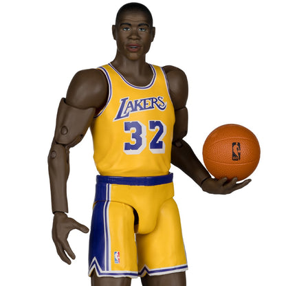 Magic Johnson NBA Legends SportsPicks 6-Inch Figure — Figure Detail with Magnetic Basketball in Hand