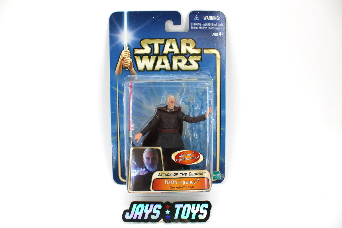 Darth Tyranus Star Wars AOTC Saga 2002 3.75-Inch Carded Figure — Card Front