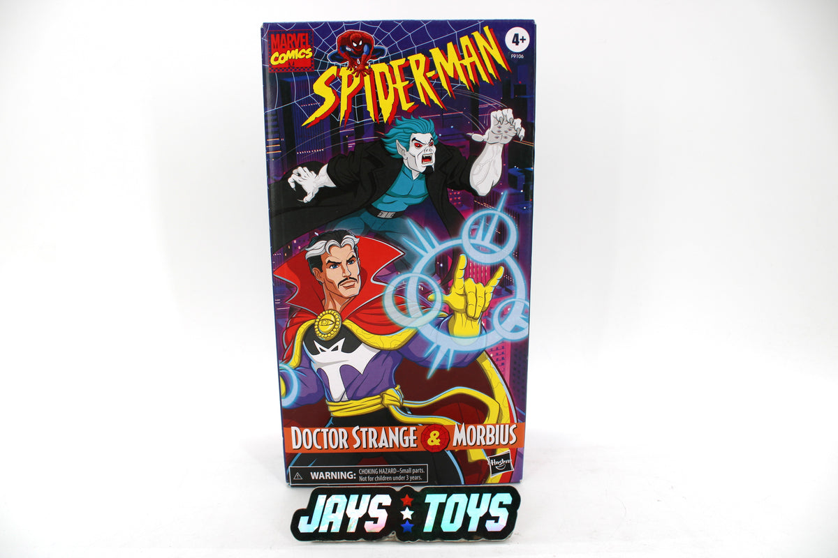 Doctor Strange & Morbius Marvel Legends Spider-Man Animated Series VHS 2-Pack — Box Front View